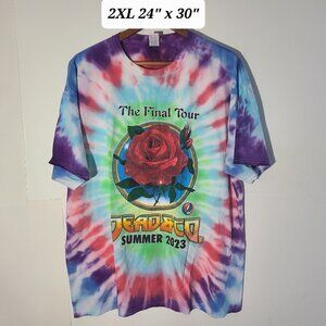 Dead & Company The Final Tour 2023 Tie Dyed 2-Sided 2XL T-Shirt